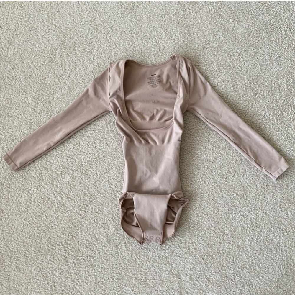 SKIMS Sculpting Long Sleeve Open Bust Brief Bodysuit